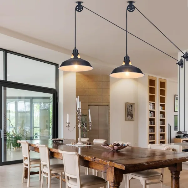 Industrial Pulley Cage Pendant Lamp Styled to Glow the Industrial Pulley Cage Pendant Lamp