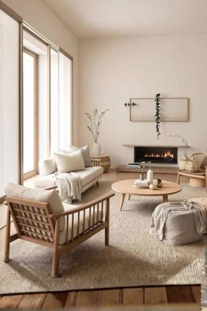 the Japandi Calm Corner with Low Slung Furniture
