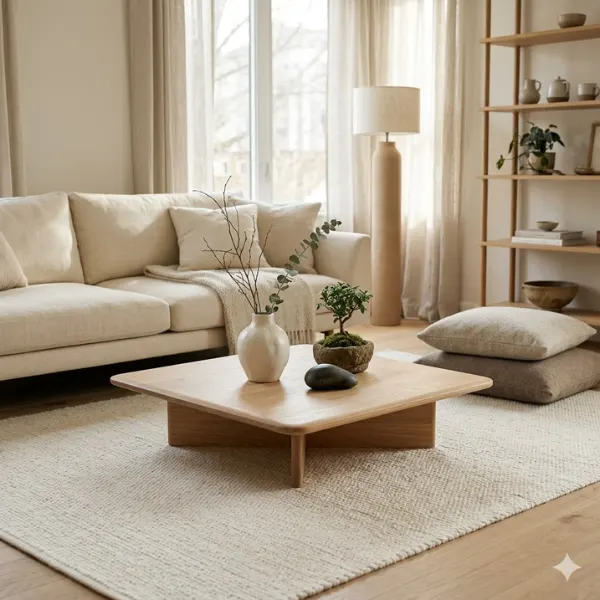 Japandi Low Profile Wooden Table Styled to Glow the Japandi Low Profile Wooden Table