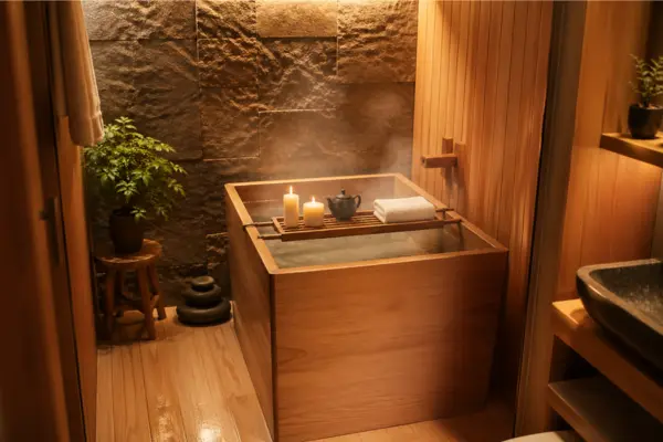 Japanese Deep Soaking Tub for Tall Baths Styled to Glow the Japanese Deep Soaking Tub for Tall Baths