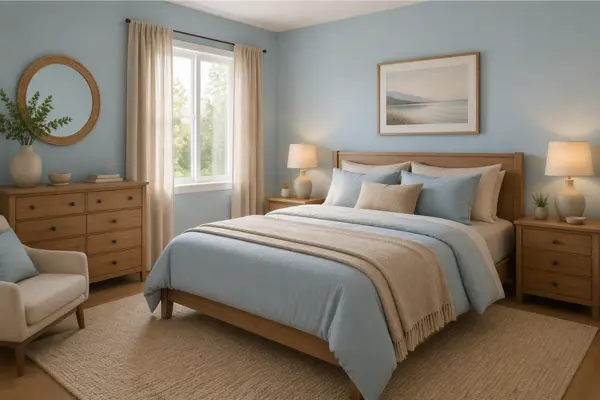 the Light Blue and Beige Harmony