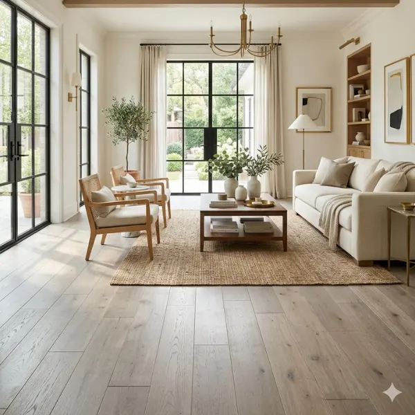 Light Grey Hardwood Plank Flooring Styled to Glow the Light Grey Hardwood Plank Flooring