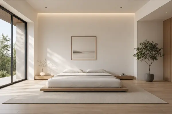 Low Profile Bed for a Clean Look Styled to Glow the Low Profile Bed for a Clean Look