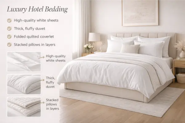 Luxury Hotel Layers Bedding Idea Styled to Glow the Luxury Hotel Layers Bedding Idea