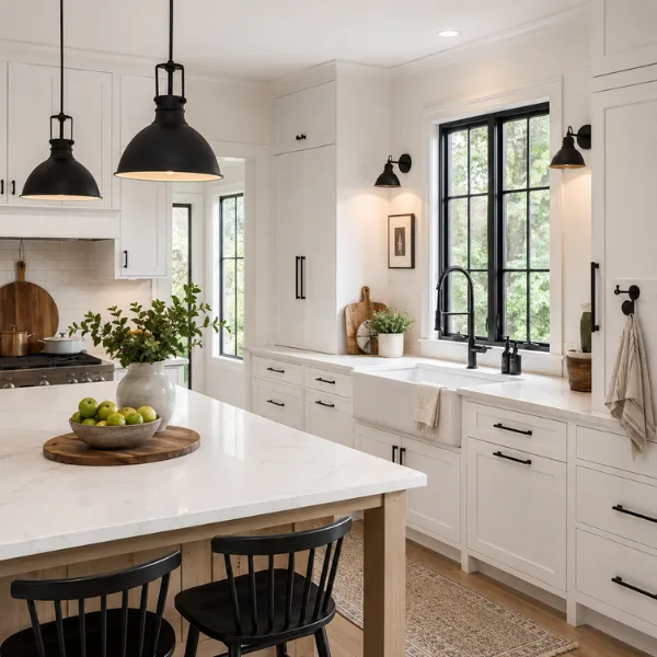 Matte Black Kitchen Hardware and Styled to Glow the Matte Black Kitchen Hardware and