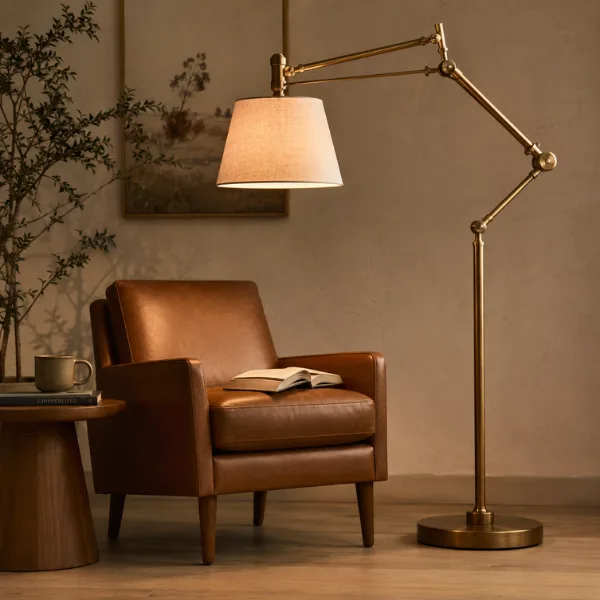 the Mid Century Swing Arm Floor Lamp