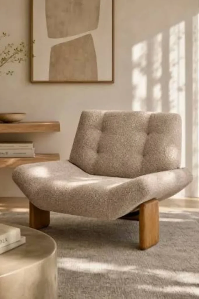 Minimalist Armless Chair with Tapered Legs Styled to Glow the Minimalist Armless Chair with Tapered Legs