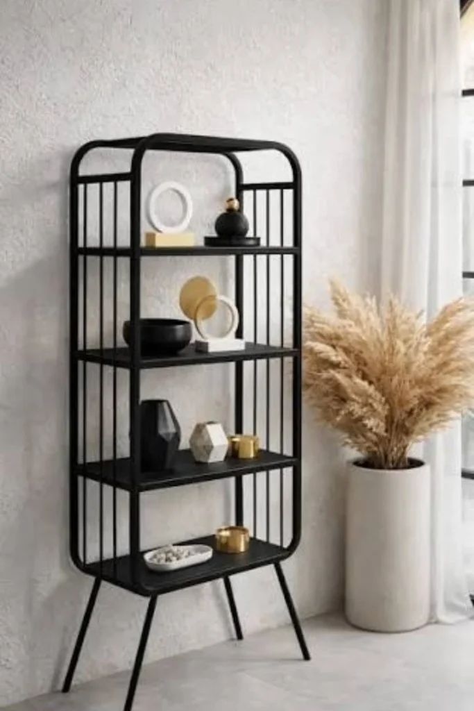 Minimalist Black Metal Corner Shelf Styled to Glow the Minimalist Black Metal Corner Shelf