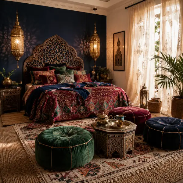 Moroccan Inspired Jewel Tone Nook Styled to Glow the Moroccan Inspired Jewel Tone Nook