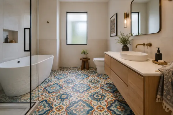 the Moroccan or Patterned Tile Feature Floor