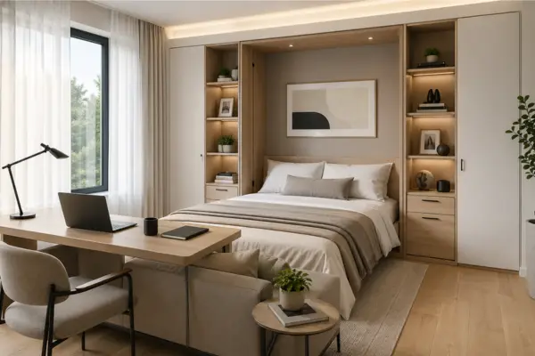 Murphy Bed for Dual Use Styled to Glow the Murphy Bed for Dual Use