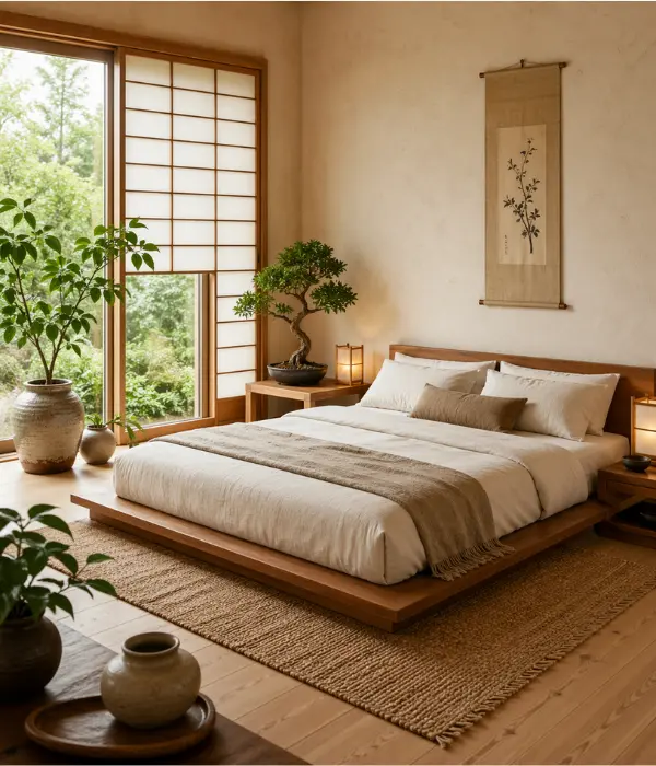 the Nature Inspired Japanese Bedroom