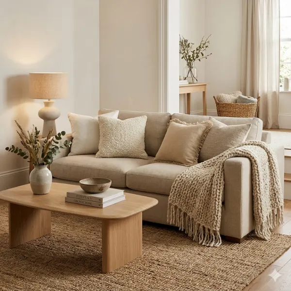 Neutral Linen Texture Layer Look Styled to Glow the Neutral Linen Texture Layer Look