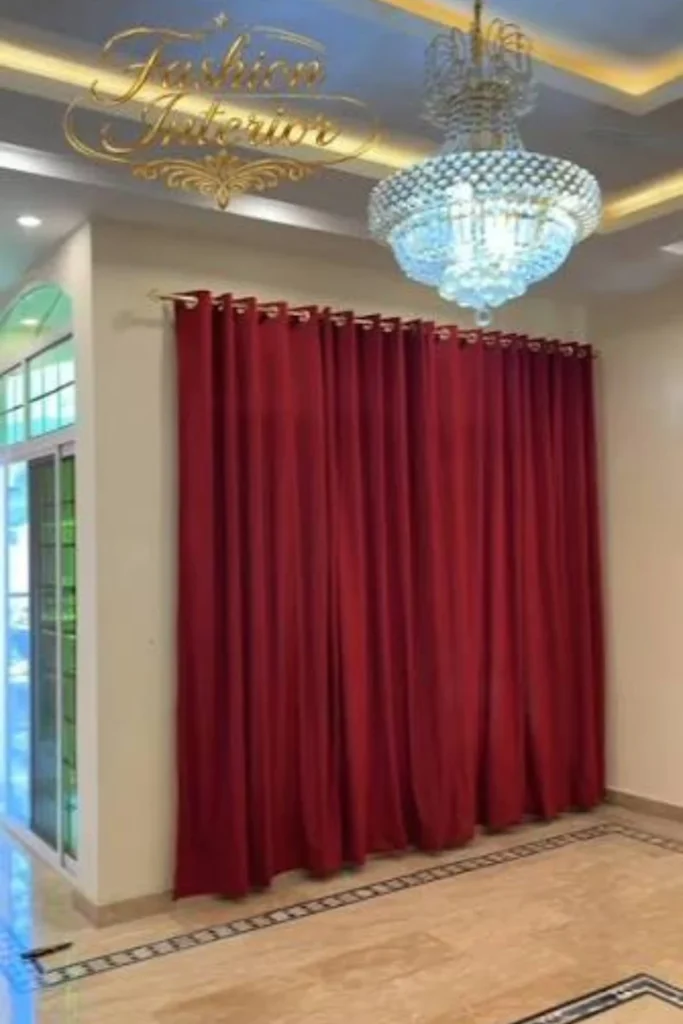 Ombre Red Curtains Styled to Glow the Ombre Red Curtains