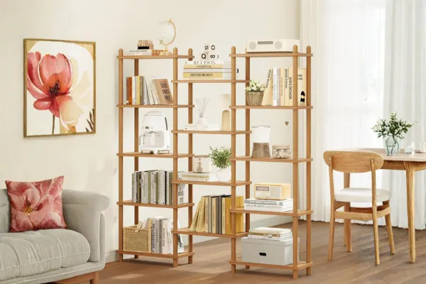 Open Bookshelf Partition for living room Styled to Glow the Open Bookshelf Partition for living room