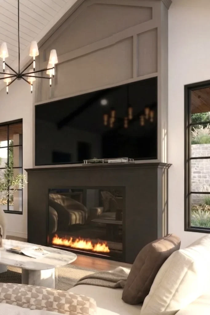 Outdoor Inspired Indoor Farmhouse Fireplace Styled to Glow the Outdoor Inspired Indoor Farmhouse Fireplace