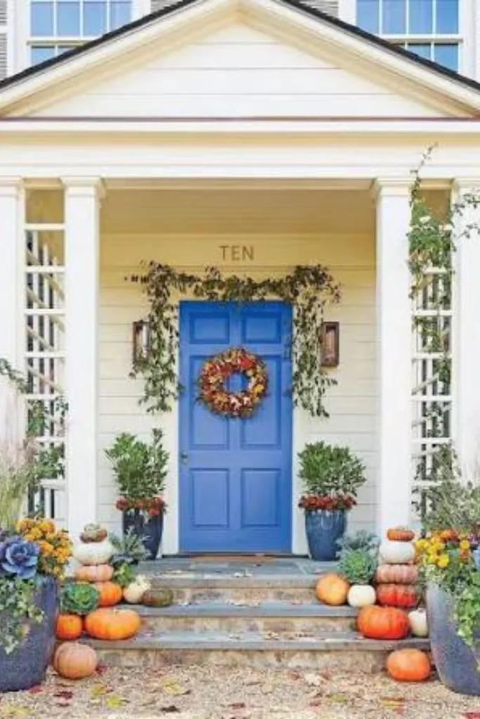 the Peacock Blue Cottage Door