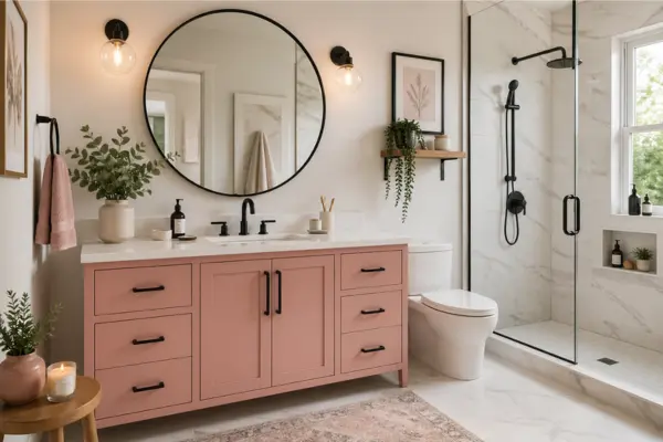 Pink Vanity Units for Functional Style Styled to Glow the Pink Vanity Units for Functional Style