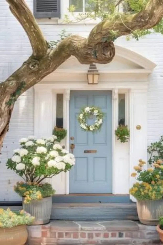 the Prairie Style Vertical Blue Door