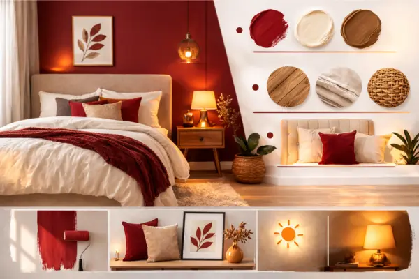 the Preference red bedroom color