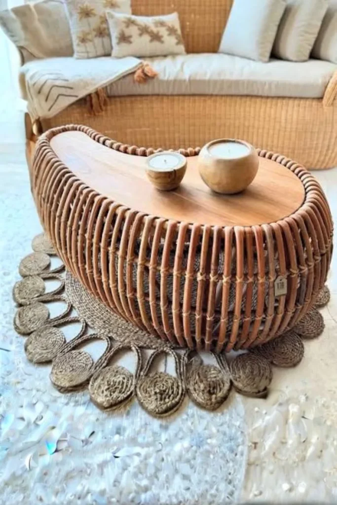 the Rattan or Wicker Coffee Table