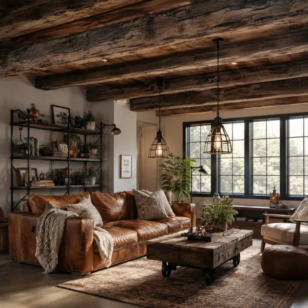 Reclaimed Wood Beam Ceiling Styled to Glow the Reclaimed Wood Beam Ceiling