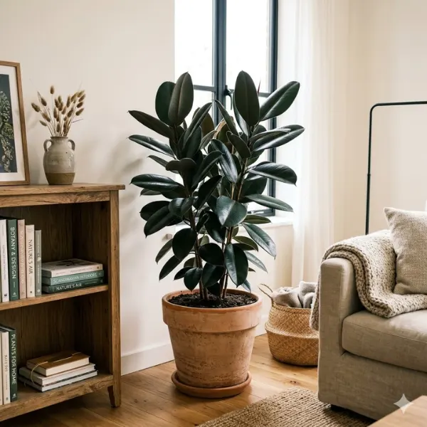 Rubber Plant Ficus elastica Styled to Glow the Rubber Plant Ficus elastica