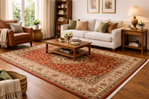 Rust Persian Rugs Styled to Glow the Rust Persian Rugs