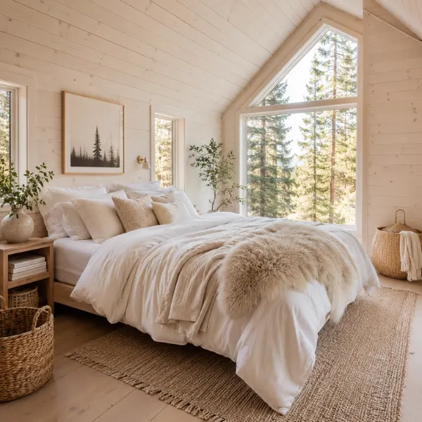 Scandinavian Pale Wood Bedroom Styled to Glow the Scandinavian Pale Wood Bedroom