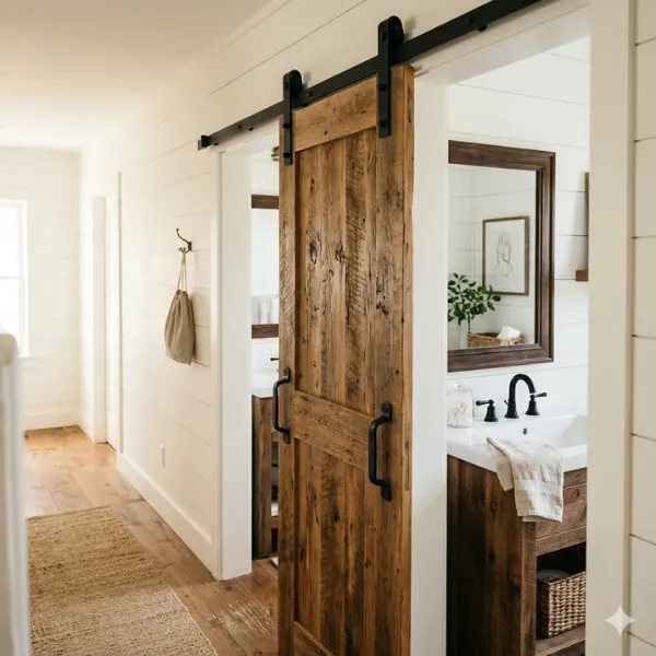 the Sliding Barn Door Entrance