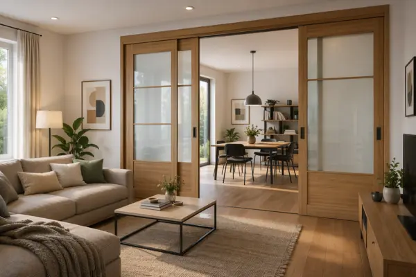 Sliding Door Partition Styled to Glow the Sliding Door Partition