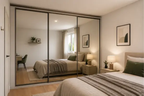 Sliding Door Wardrobe with Mirror Panels Styled to Glow the Sliding Door Wardrobe with Mirror Panels