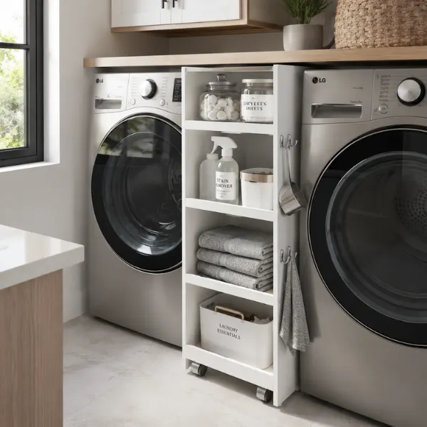 Slim Rolling Cart Between Appliances Styled to Glow the Slim Rolling Cart Between Appliances