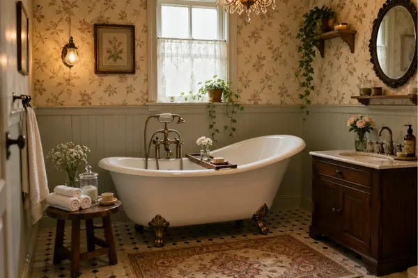 Small Clawfoot Tub as Vintage Accent Styled to Glow the Small Clawfoot Tub as Vintage Accent