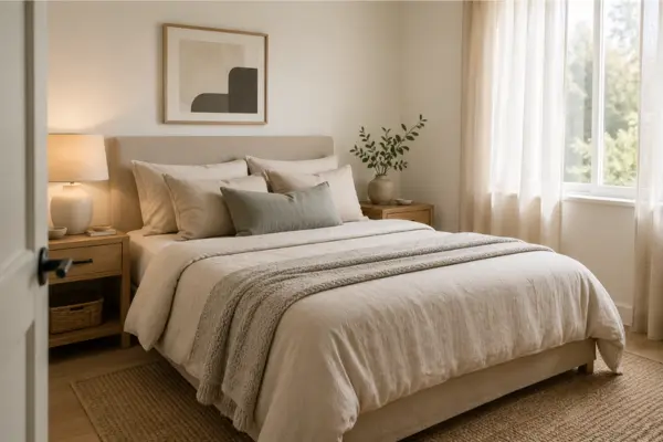 Soft Neutral Layered Bedroom Styled to Glow the Soft Neutral Layered Bedroom