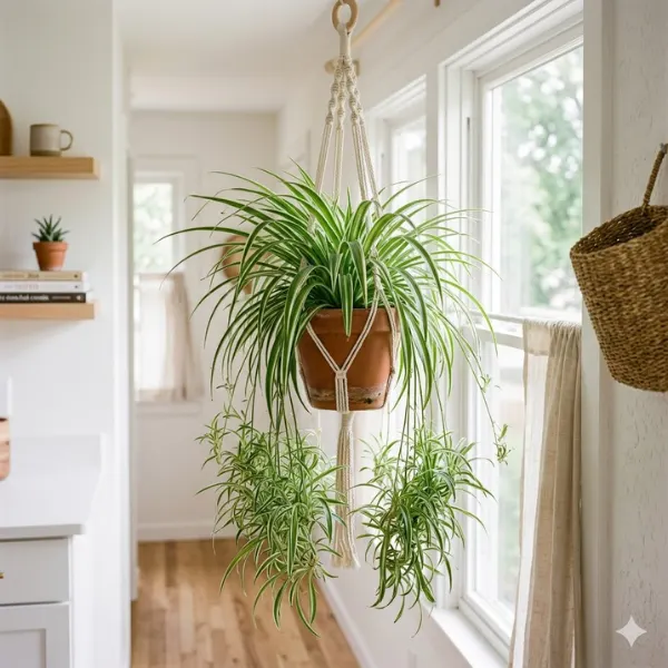 Spider Plant Chlorophytum comosum Styled to Glow the Spider Plant Chlorophytum comosum