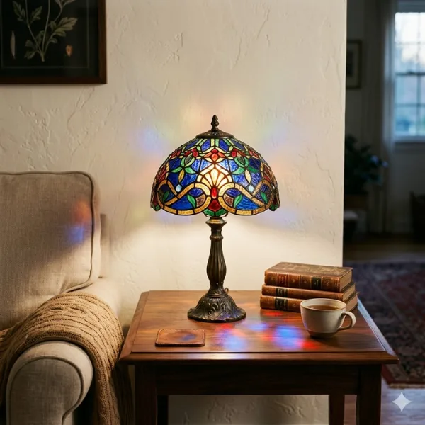 the Stained Glass Tiffany Mini Lamp