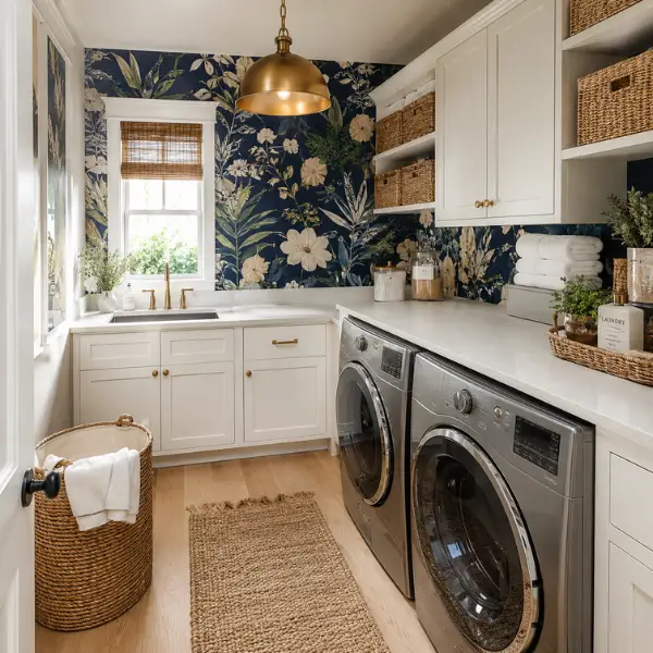 the Statement wallpaper or patterned floor for personality