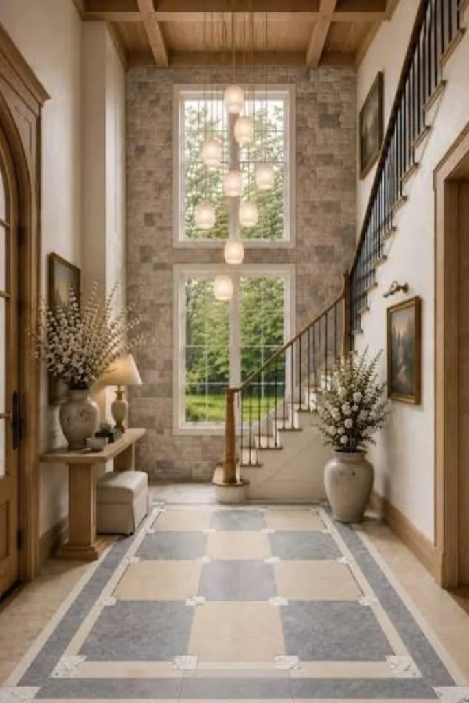 Stone Floor Entrance Hall Styled to Glow the Stone Floor Entrance Hall