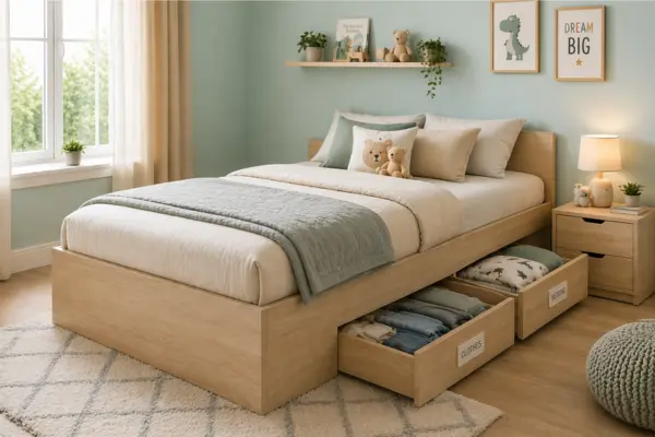 Storage Bed With Drawers Styled to Glow the Storage Bed With Drawers