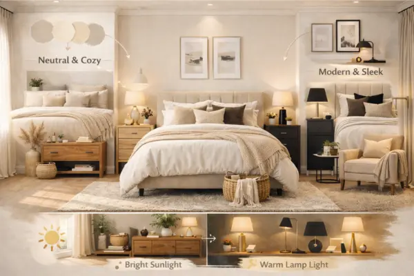 the Swiss Coffee bedroom color