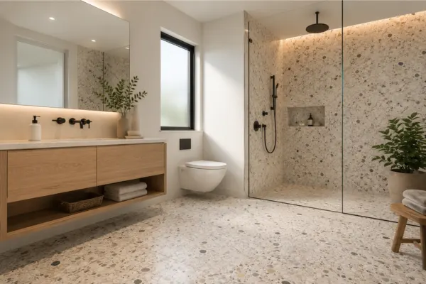 the Terrazzo Tiles for a Classic Look