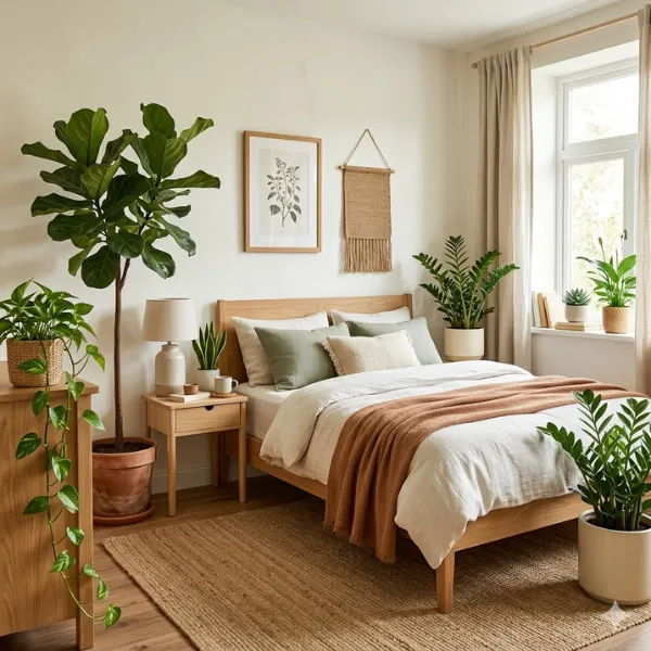 The Biophilic Bedroom with Indoor Plants Styled to Glow the The Biophilic Bedroom with Indoor Plants