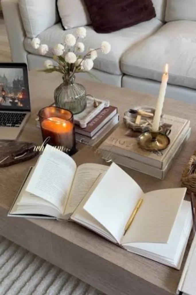 The Coffee Table Library Stacked Books Feature Styled to Glow the The Coffee Table Library Stacked Books Feature