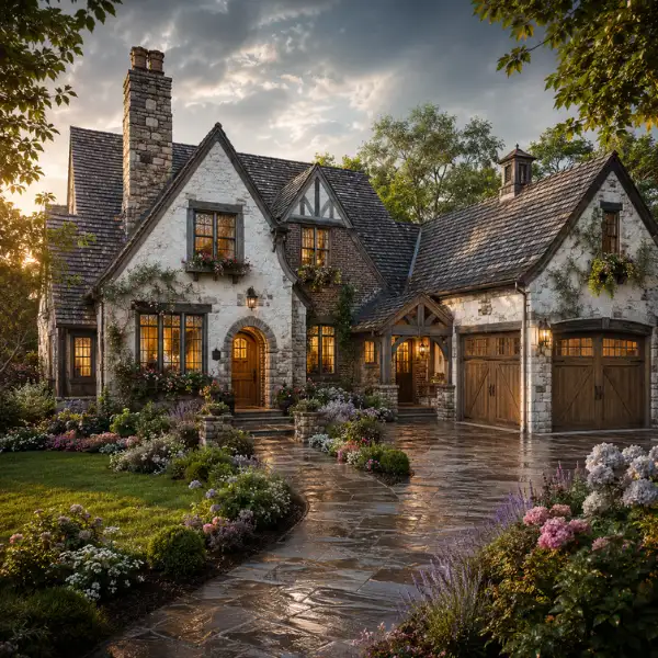 The English Cottage with Attached Garage and Mudroom 1800–2000 sq ft Styled to Glow the The English Cottage with Attached Garage and Mudroom 1800–2000 sq ft