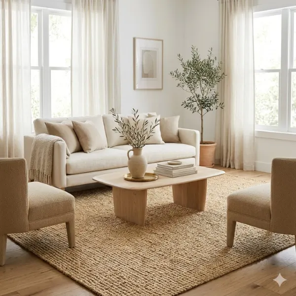 The Jute Rug Anchor Setup Styled to Glow the The Jute Rug Anchor Setup