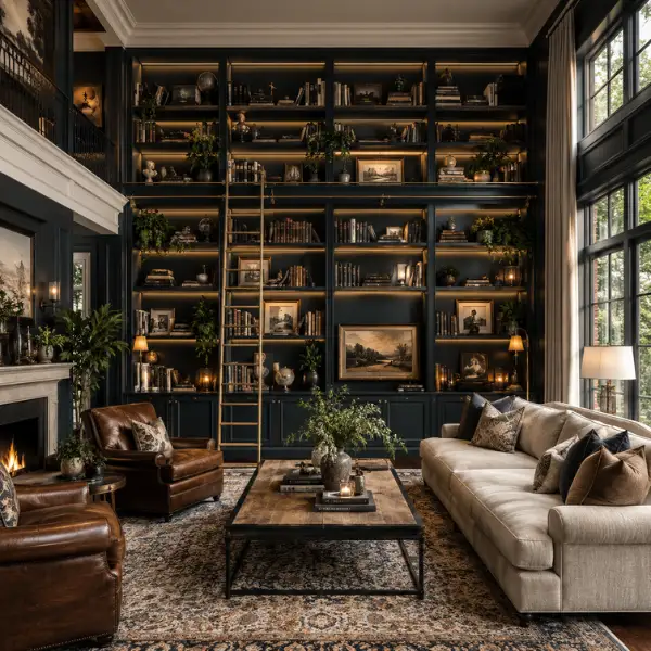 the The Library Wall Living Room