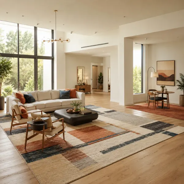 the The Statement Rug Zone Divider Layout