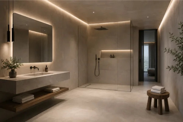 the Tile Drenching for a Spa Like