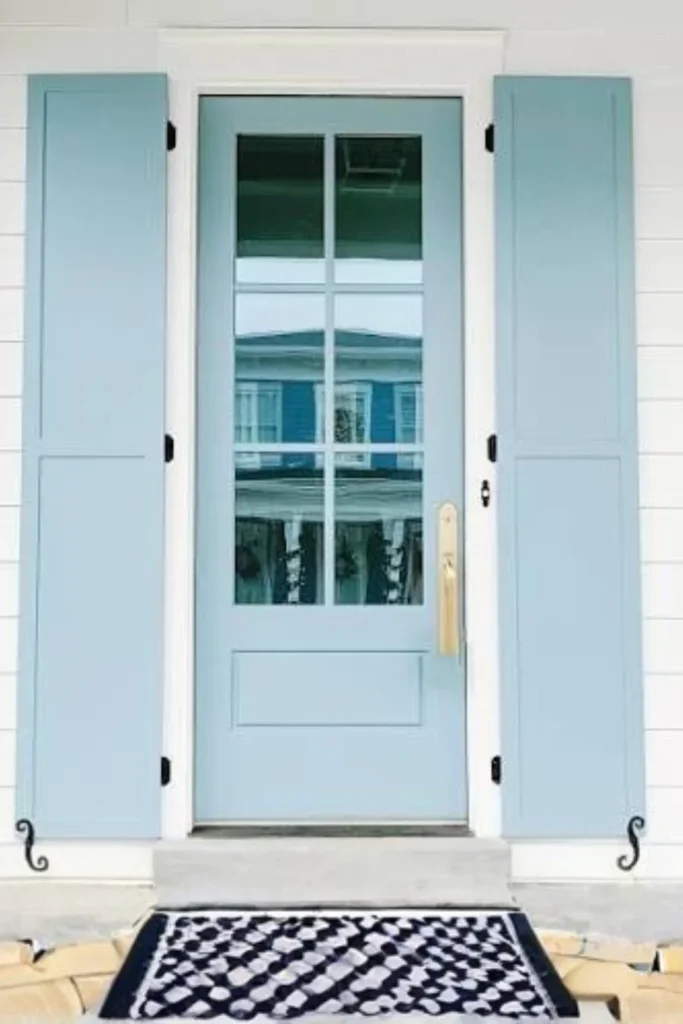 the Two Tone Blue and White Door